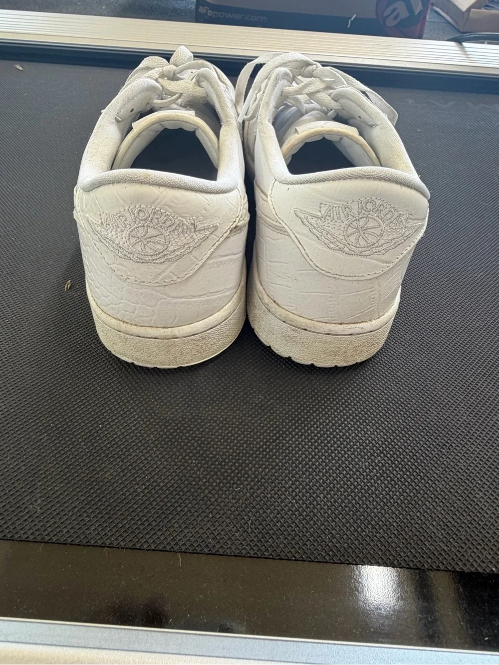 Jordan White Men's Leather Golf Sneakers